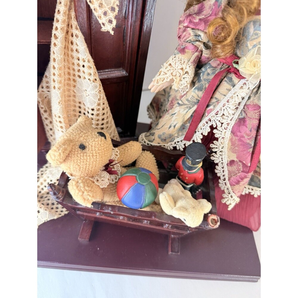 VTG DanDee Collectors Choice Porcelain Doll dressed Authentic Bear Toys Decor - Picture 4 of 16